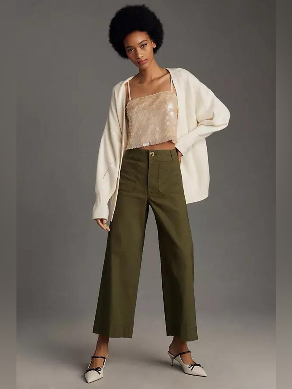 NWT Anthropologie Colette Cropped Wide-Leg Pants Size 31P
